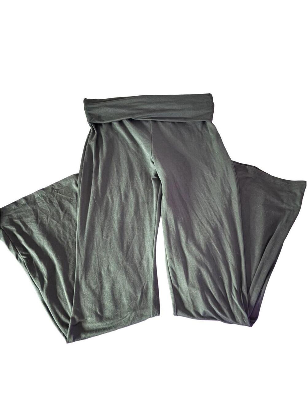LA Glow Grey Foldover Flare Leggings